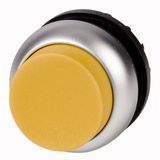 M22-DRLH-Y Illuminated pushbutton actuator, RMQ-Titan, Extended, maintained, yellow, Blank, Bezel: titanium