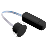 PIR Motion Sensor 8m, Max 2000W, IP44, 360° Black Matt