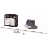 Main switch, P3, 63 A, rear mounting, 3 pole + N, STOP function, with black rotary handle and lock ring (K series), Lockable in the 0 (Off) position,