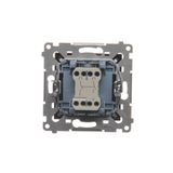 Socket outlet with earthing and shutters, (module), 16A, 250V, quick connection, anthracite, metalic