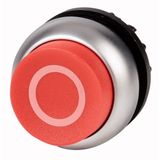 M22-DRH-R-X0 Pushbutton, RMQ-Titan, Extended, maintained, red, inscribed, Bezel: titanium