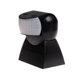 PIR motion sensor, black IP65