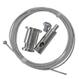 Cable suspension 2 m nickel-plated brass / steel cable