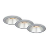 recessed spots-Set, chrome-matt, excl. 3xLGU10