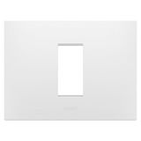 EGO PLATE - IN TECHNOPOLYMER - 1 MODULE - SATIN WHITE - CHORUSMART