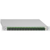 "Splice box, extensible, 19""/1U, 12xSC-D OS2 APC green" (228030924)