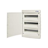 Flush-mounted enclosure 3-rows, 54MW, for partition wall