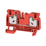 Feed-through terminal block, SNAP IN, red, 4 mm², 32 A, 1000 V, Number