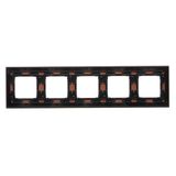 Blind element with metal support, Gold matt, metalic