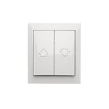 Splash-proof roller blind push button, white, 10AX