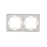 Double two way switch with LED indicator light without pictogram, (module), 10AX, Screw, Bronze matt, metalic