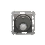 Switch with motion sensor and relay for commercial buildings, anthracite, metalic