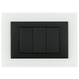 FRAME 3 MOD F/ ADAPTER 3 MOD CRISTAL/MATTE BK