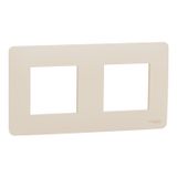 Cover frame, Unica Studio, 2 gangs, beige