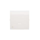 Single button with light indicator box for switches and push buttons, antibacterial white