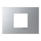 Frame 2 modules - Niessen logo - Silver