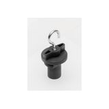 Hook for mounting in track, black