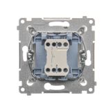 IP44 single socket outlet with shutters - without frame seal - same color flap&frame, 16A, white
