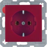 SCHUKO soc. out., screw-in lift terminals, S.1/B.3/B.7, red matt