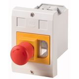 E-PKZ01-PVT Insulated enclosure, E-PKZ0, H x W x D = 129 x 90 x 176 mm, flush-mounted, + emergency stop mushroom button