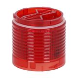 Blinking or steady light module Ø50mm. Integrated LED lamp, red