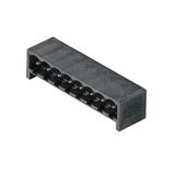 PCB plug-in connector, male header, closed side, THT/THR solder connection, 5.08 mm, Number of poles: 8, 270°, Solder pin length (l): 1.5 mm, tinned, black, Box