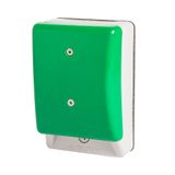 Palm switch, momentary, green mushroom button, without enclosure
