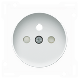 Finishing set for socket outlet with pin earthing and shutters, for Niko Rocker and Niko Toggle, white coated