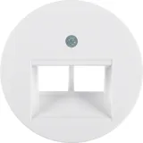 Central piece for UAE double socket R.Classic polar white, glossy