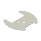 Stabilizing plate for single foot switches