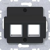 Central plate 2-way, AMP connectors, A.x/C.x/S.x/B.x/Q.x/K.x matte black