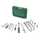 1/4" + 1/2" Ratchet Set 57-Piece