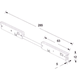 Conductive connector 24V Black 180mm