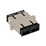Standard SC-Duplex Coupling MM Polymer case beige