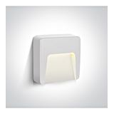 67417/W/V WHITE WALL LIGHT 1,5W CCTV DARK LIGHT IP65 230V