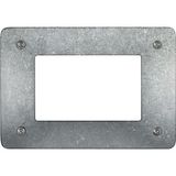 Cover plate - 3 modules - anti-tamper