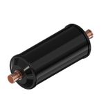 Hermetic bi-flow filter drier, DMB, 30 cu.in., Steel Cu-plated
