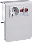 acc.box SL20115 socket+2 loudsp p.white