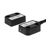 Non-contact door switch, miniature, coded, 10m, plastic, 2 NC contacts AA026111M