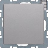 Object thermostat with push-button interface, Q.1/Q.3, alu velvety, la