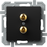 SOCKET AUDIO 2xRCA BK XO 4417209