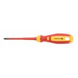 HOEGERT Insulated screwdriver PH1 100 mm, 1000 V, CrMo steel