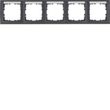 Frame 5gang horizontal S.1 anthracite, matt