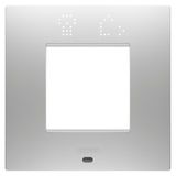 EGO SMART INTERNATIONAL PLATE - IN PAINTED TECHNOPOLYMER - 2 MODULES - MAGNETIC GRAY - CHORUSMART