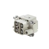 HDC insert, Male, 1000 V, 40 A, Number of poles: 4, Axial screw connection, Size: 3