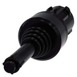 Coordinate switch, 22 mm, round, plastic, black, vertical