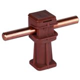 Conductor holder DEHNsnap plastic brown H 36mm f. Rd 8mm with M8 threa