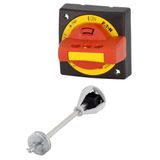 PKE-XRH Door coupling handle, red yellow, for PKE