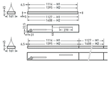 Suspended luminaires Opendo H Lens Aluminium ETDD 52W 6400lm Wide reduced glare UGR19 (W19) IK03 3 SDCM