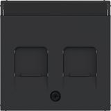 KeyStone 2-way central plate, dust shield, text field, A.x/C.x matte black